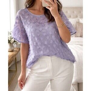 Banana Republic Lavender Textured Blouse